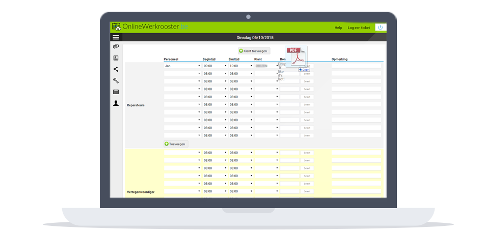 Drag & Drop planning